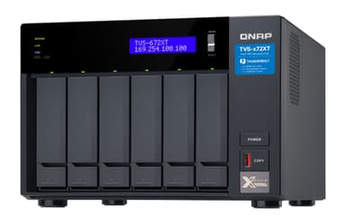 QNAP TVS-672XT NAS Tower Ethernet LAN Musta