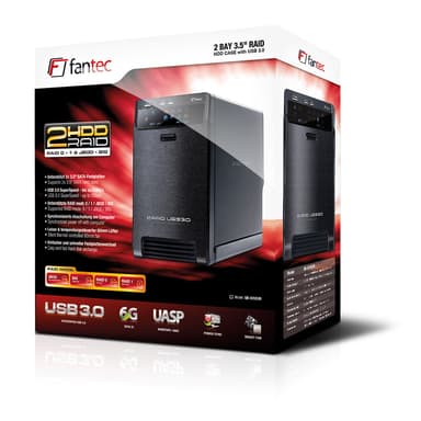 Fantec QB-X2US3R levyjärjestelmä Tower Musta