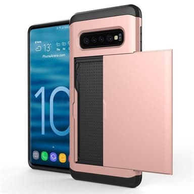 Panssarikuori korttipidikkeellä Samsung Galaxy S10 - Musta