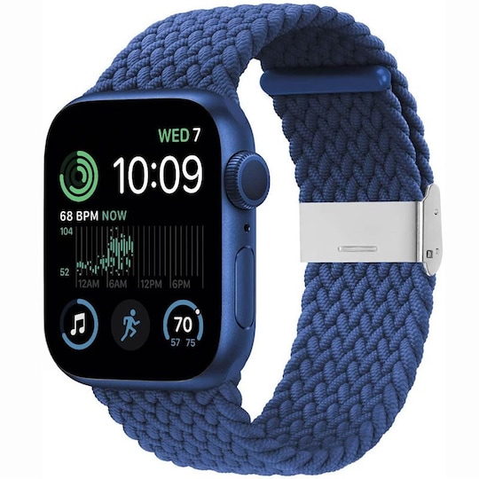 Punottu elastinen rannekoru Apple Watch SE 2022 44mm - sininen