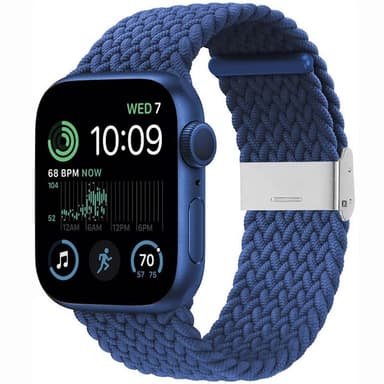 Punottu elastinen rannekoru Apple Watch SE 2022 44mm - sininen