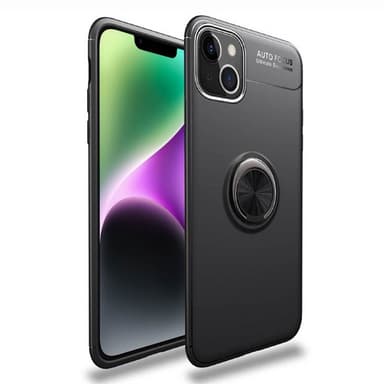 Slim Ring kotelo Apple iPhone 14 - Musta