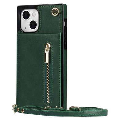 Zipper kaulakorukotelo Apple iPhone 14 Plus - Vihreä