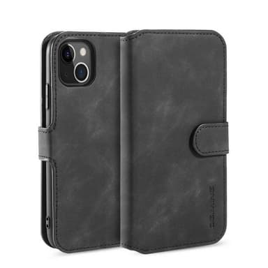 DG-Ming Lompakkokotelo 3-kortti Apple iPhone 14 - Musta