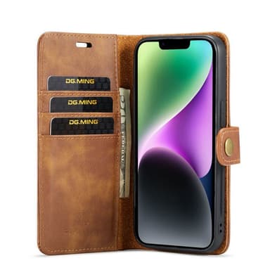 Lompakkokotelo DG-Ming 2i1 Apple iPhone 14 Plus - Ruskea