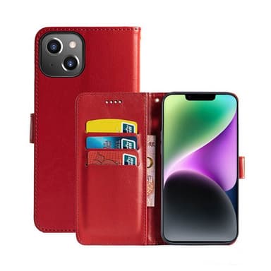 Lompakkokotelo 3-kortti Apple iPhone 14 Plus - Punainen