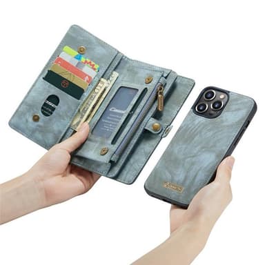 CaseMe Lompakkokotelo 11-kortti Apple iPhone 14 Pro Max - Sininen