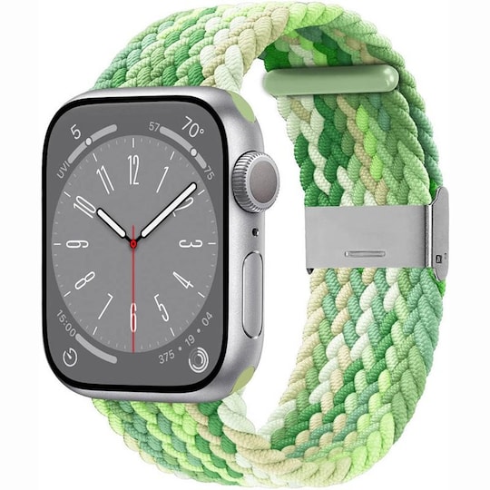 Punottu elastinen rannekoru Apple Watch 8 (45mm) - gradientgreen