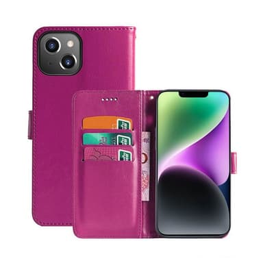 Lompakkokotelo 3-kortti Apple iPhone 14 - Vaaleanpunainen