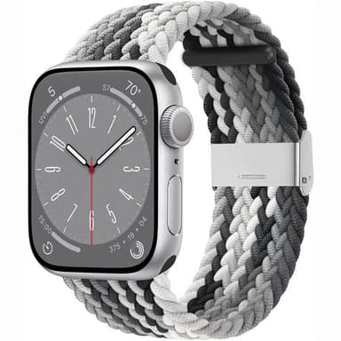 Punottu elastinen rannekoru Apple Watch 8 (45mm) - gradientgrey