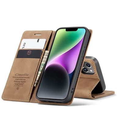 CaseMe Smart Magnet FlipCase Apple iPhone 14 Plus - Ruskea