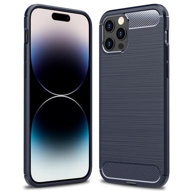 Harjattu TPU kuori Apple iPhone 14 Pro Max - Sininen