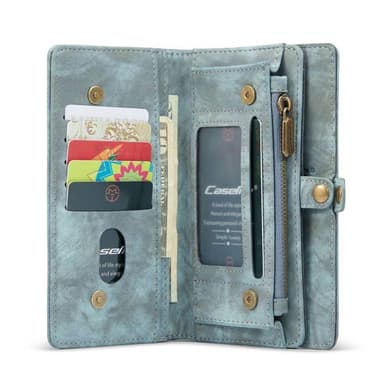 CaseMe Lompakkokotelo 11-kortti Apple iPhone 14 Pro Max - Sininen