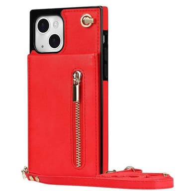 Zipper kaulakorukotelo Apple iPhone 14 Plus - Punainen