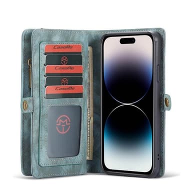 CaseMe Lompakkokotelo 11-kortti Apple iPhone 14 Pro Max - Sininen