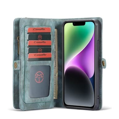CaseMe Lompakkokotelo 11-kortti Apple iPhone 14 - Sininen