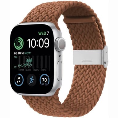 Punottu elastinen rannekoru Apple Watch SE 2022 40mm - ruskea