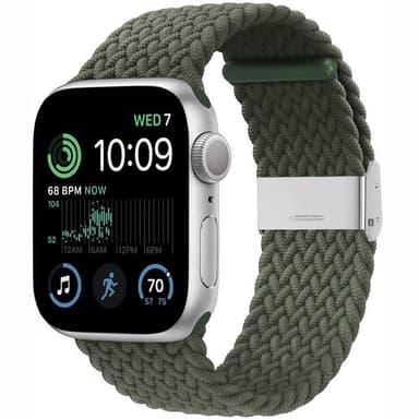 Punottu elastinen rannekoru Apple Watch SE 2022 40mm - Army