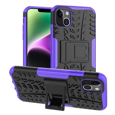 Iskunkestävä kuori jalustalla Apple iPhone 14 - Violetti
