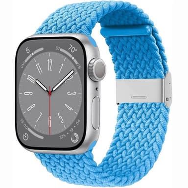 Punottu elastinen rannekoru Apple Watch 8 (45mm) - skyblue