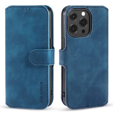 DG-Ming Lompakkokotelo 3-kortti Apple iPhone 14 Pro - Sininen