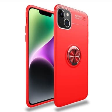 Slim Ring kotelo Apple iPhone 14 - Punainen