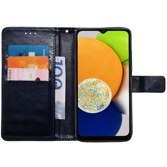 Lompakkokotelo 3-kortti Samsung Galaxy A03 - Tummansininen