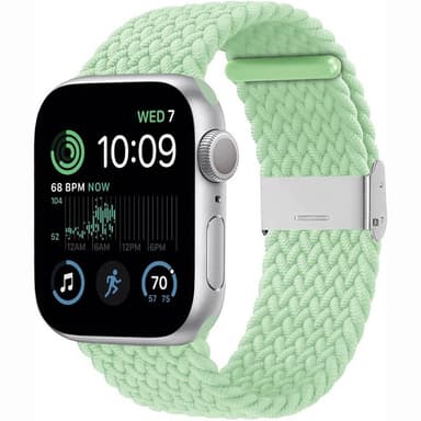 Punottu elastinen rannekoru Apple Watch SE 2022 44mm - pistachio