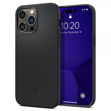 Spigen iPhone 14 Pro Kuori Silicone Fit MagFit Musta