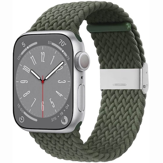 Punottu elastinen rannekoru Apple Watch 8 (45mm) - Army