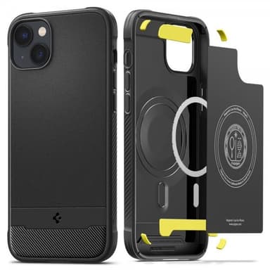 Spigen iPhone 14 Kuori Rugged Armor MagFit Matte Black