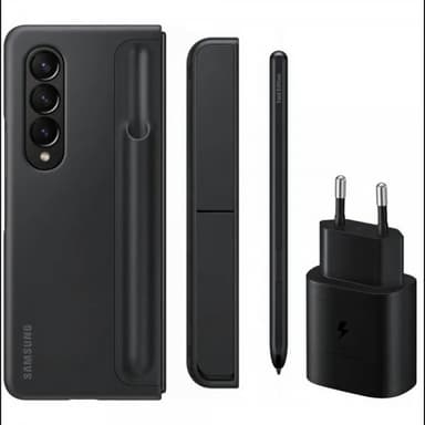 Samsung Original Galaxy Z Fold 4 Note Package Flip Cover + S Pen + 25W Travel Adapter
