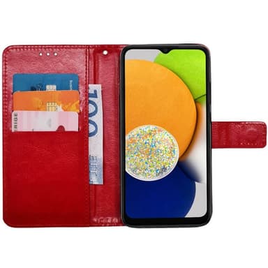 Lompakkokotelo 3-kortti Samsung Galaxy A03 - Punainen