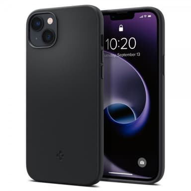 Spigen iPhone 14 Plus Kuori Silicone Fit MagFit Musta