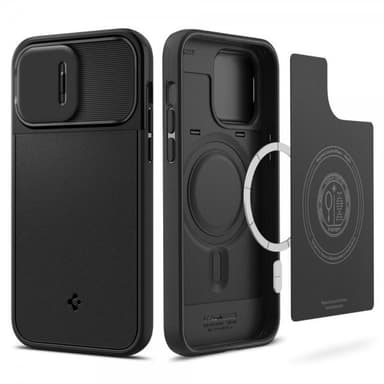 Spigen iPhone 14 Pro Kuori Optik Armor MagFit Musta