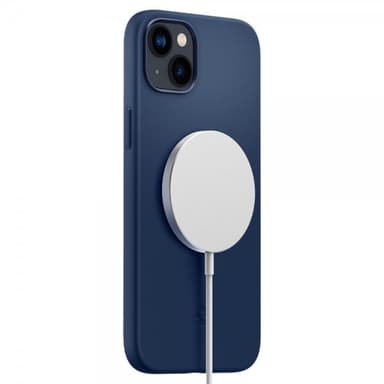 Spigen iPhone 14 Plus Kuori Silicone Fit MagFit Navy Blue