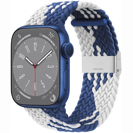 Punottu elastinen rannekoru Apple Watch 8 (45mm) - bluewhite