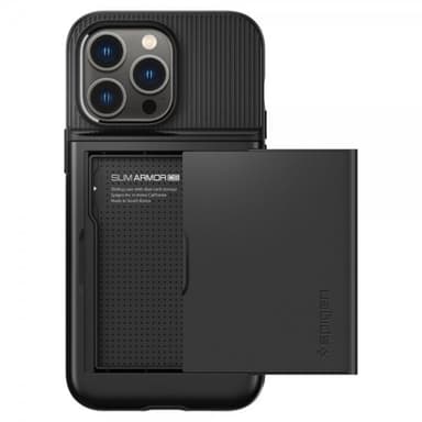 Spigen iPhone 14 Pro Max Kuori Slim Armor CS Musta