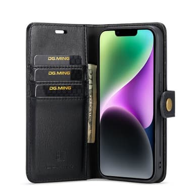 Lompakkokotelo DG-Ming 2i1 Apple iPhone 14 - Musta
