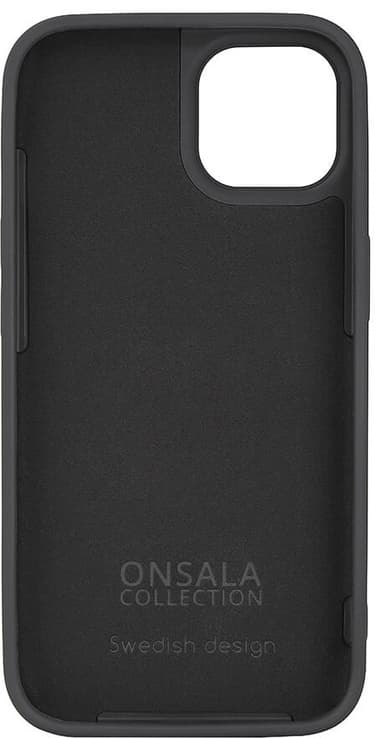 Onsala Silicone MagSeries iPhone 14 Plus suojakuori (musta)