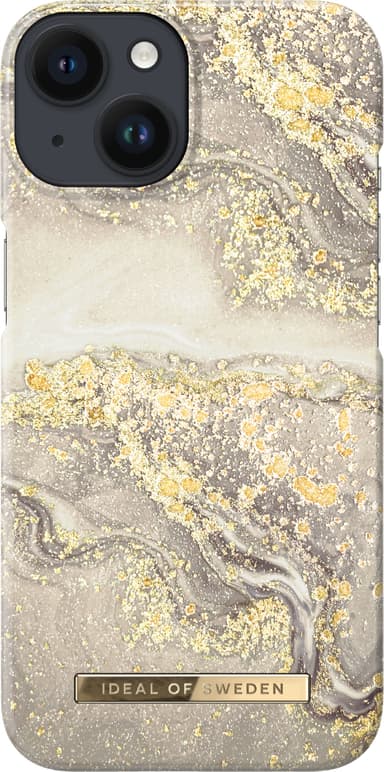 IDEAL OF SWEDEN iPhone 14 suojakuori (Sparkle Greige Marble)