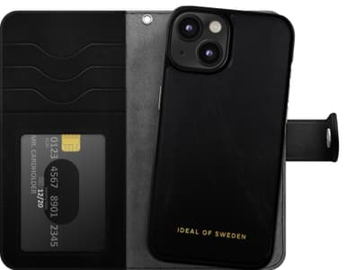 IDEAL OF SWEDEN Magnet iPhone 16e/15/14/13 lompakkokotelo (musta)