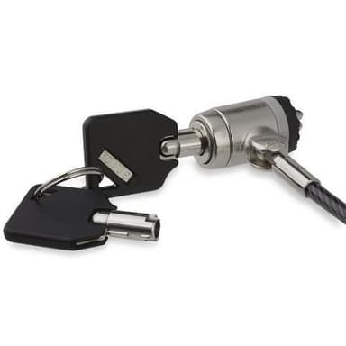 StarTech.com LTLOCKKEY, 2 m, Kensington, 2 Avainta, Musta, Hopea