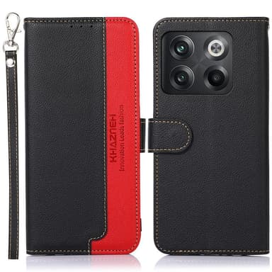 KHAZNEH puhelimen kansi OnePlus 10T/Ace Pro - musta/punainen