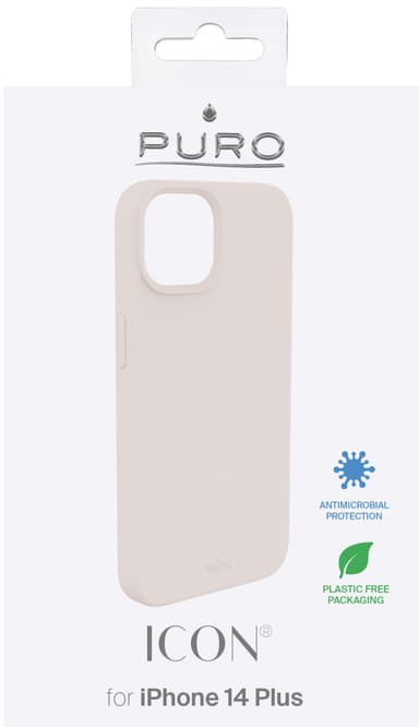 Puro Icon suojakuori iPhone 14 Plus (vaaleanpunainen)