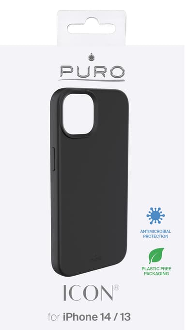 Puro Icon suojakuori iPhone 13/14 (musta)