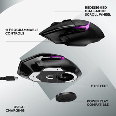 Logitech G502 X Plus langaton pelihiiri (musta)