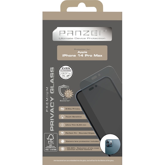 Panzer yksityisyyssuoja iPhone 14 Pro Max (musta)