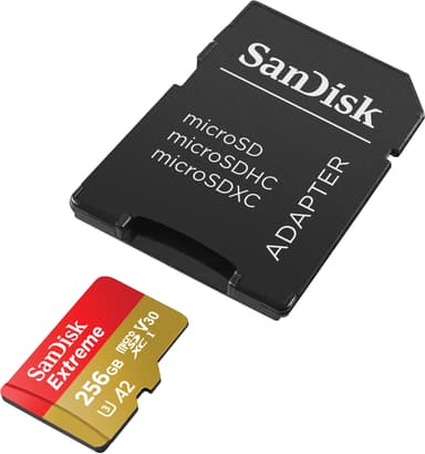 SanDisk Extreme 256GB microSDXC™ UHS-I card with Adapter