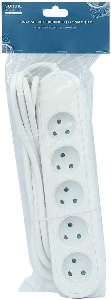 Nordic Quality Power 5-tie pistorasia maadoitettu (D), 3m